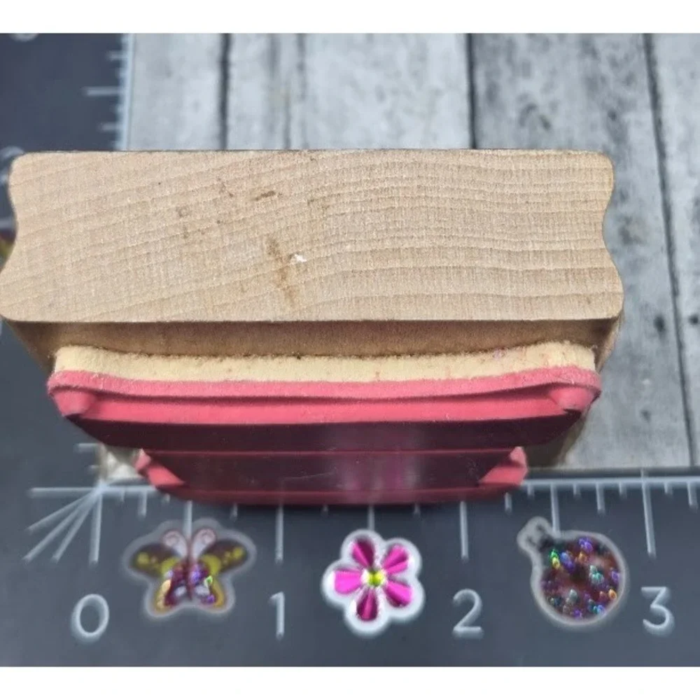 Artistic Stamp Clay Pot Planter Flower 159 1994 Rubber Stamp Wood #C15